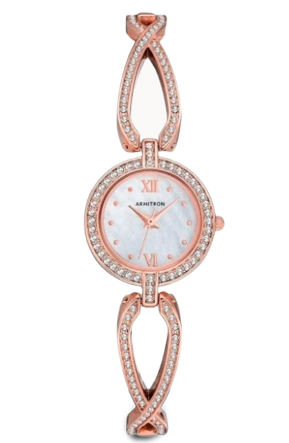 Reloj Armitron Dress Dama 755536mprg Gratis Un Par De Aretes