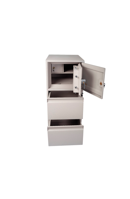 ARCHIVERO CAJA FUERTE DOS GAVETAS AR2GCF Usos: ◊Ideal para oficinas, servicios, comercio, para resguardo de valores y documentos. Medidas: ◊Externa2G:114cm x50cm x70cm