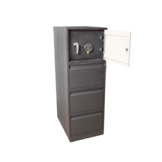 ARCHIVERO CAJA FUERTE TRES GAVETAS AR3GCF Usos: ◊Ideal para oficinas, servicios, comercio, para resguardo de valores y documentos. Medidas: ◊Externa 3G: 144cm x 50cm x 70cm