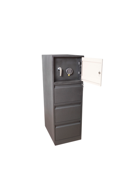 ARCHIVERO CAJA FUERTE TRES GAVETAS AR3GCF Usos: ◊Ideal para oficinas, servicios, comercio, para resguardo de valores y documentos. Medidas: ◊Externa 3G: 144cm x 50cm x 70cm