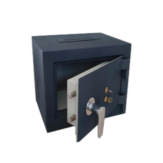 CAJA FUERTE CO-30R Usos: ◊Ideal para negocios con espacio reducido, puede ingresar sobres o billetes de manera directa. Medidas: