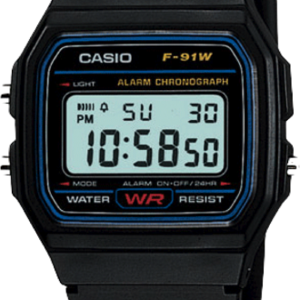 RELOJ CASIO UNISEX F-91W-1X