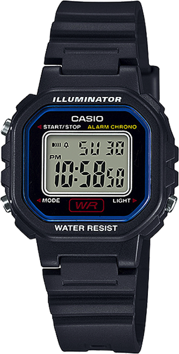 RELOJ CASIO DAMA NEGRO LA-20WH-1CCF