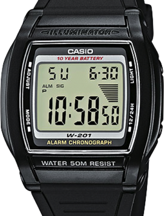 RELOJ CASIO CABALLERO W-201-1AVCF