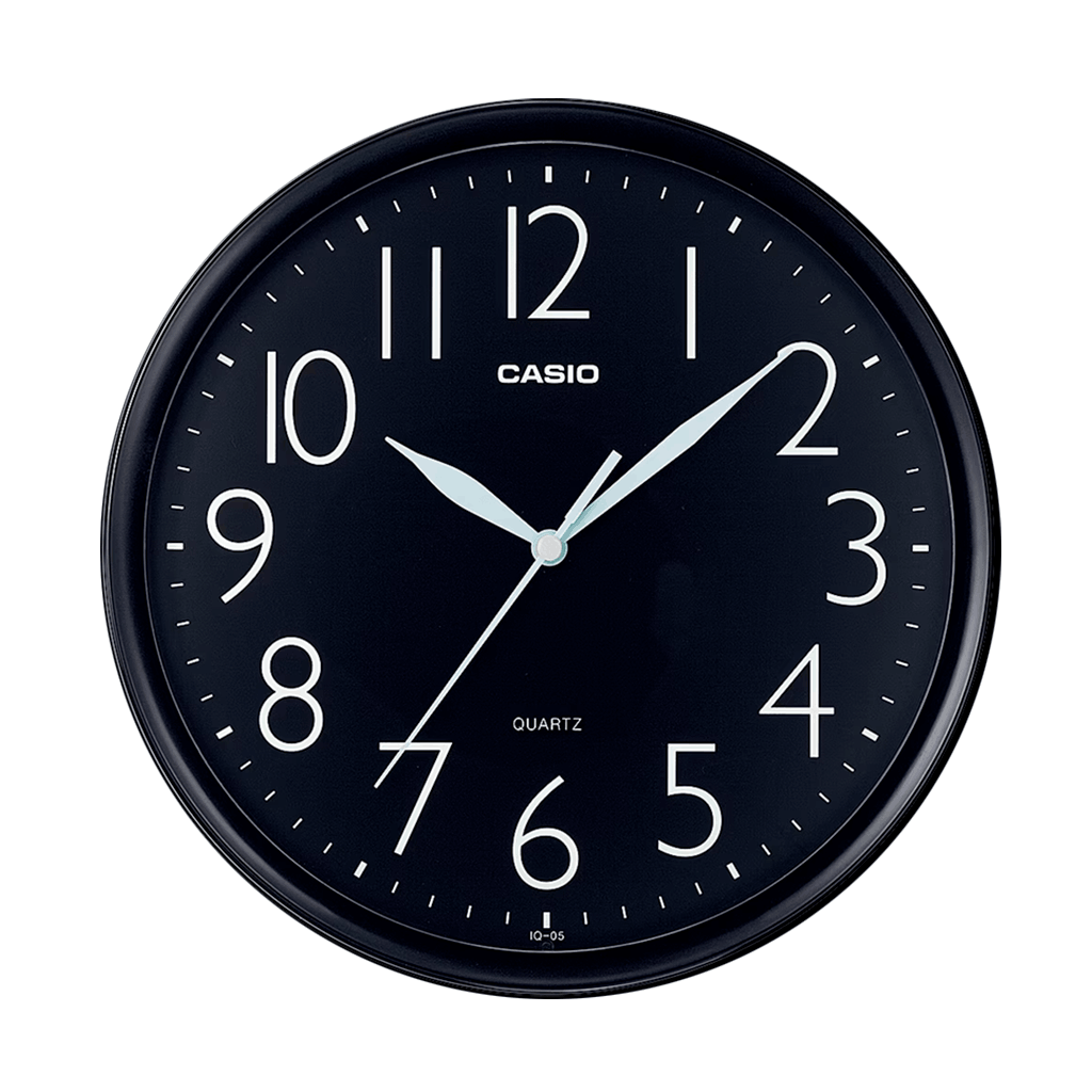Reloj De Pared Casio Negro - IQ-05-1DF