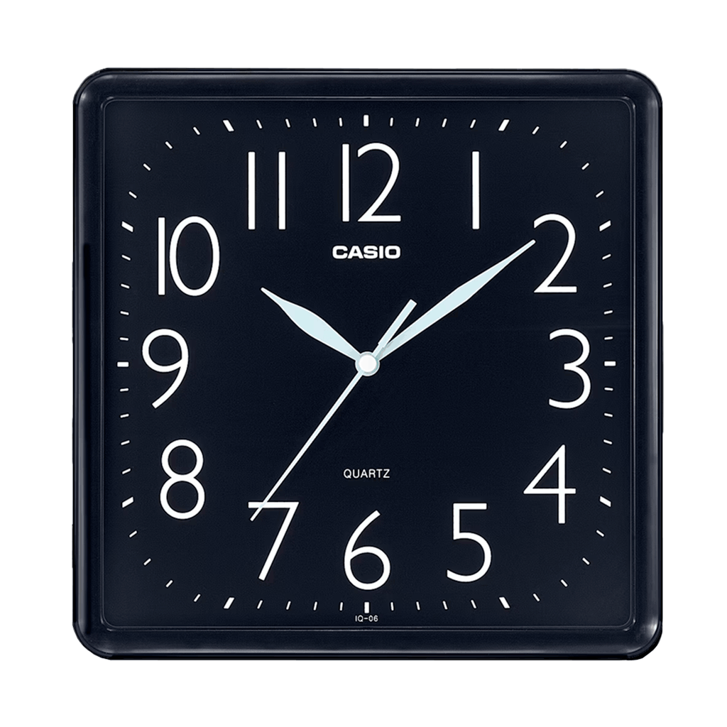 Reloj De Pared Casio Negro - IQ-06-1DF 1