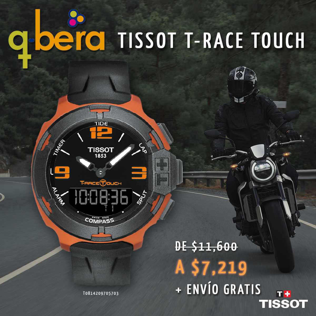 Reloj Tissot T-race Touch Aluminium T0814209705703 Ghiberti