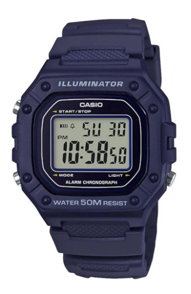 Reloj Casio Unisex Dama W-218H-2AVCF