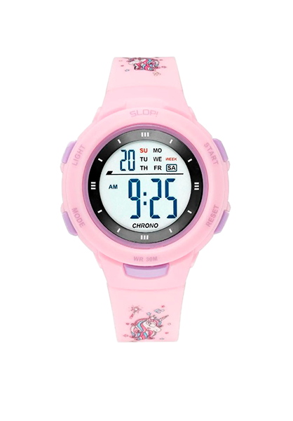 Marca Slop Modelo SW8217K7 Modelo alfanumérico SW8217K7 Género Mujer Color del bisel Rosa Color de la caja Rosa Material de la correa Resina Tipo de cierre Hebilla